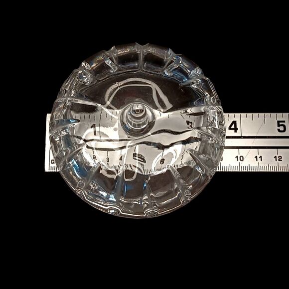 Clear Glass Pumpkin Jar Trinket Dish With Lid Fall Autumn Halloween 4" x 3.5" - Picture 6 of 6